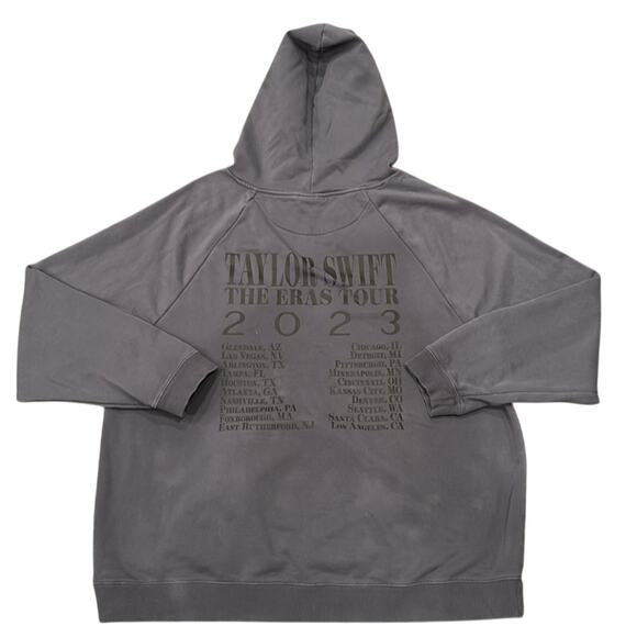 Taylor Swift The Eras Tour 2023 Hoodie Unisex Blueish Gray Size 2XL - Picture 2 of 8